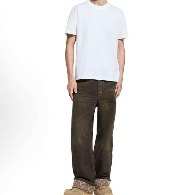 lv louis vuitton all over embossed monogram cotton t shirt